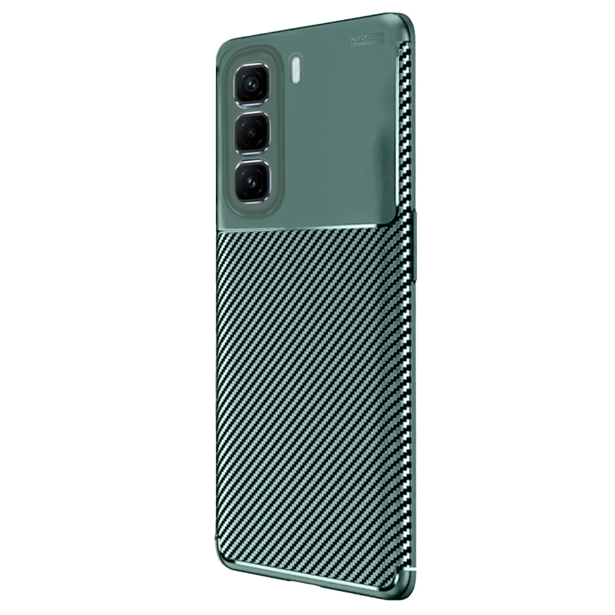 Hot 50 Pro Plus 4G Auto Focus Karbon Kapak - Koyu Yeşil