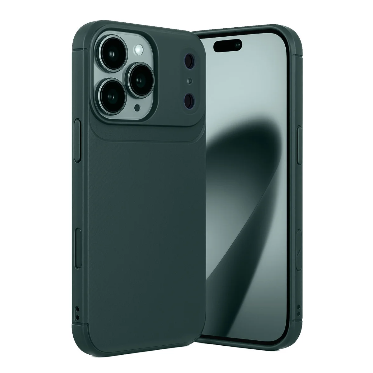 iPhone 17 Pro Auto Focus Karbon Kapak - Koyu Yeşil
