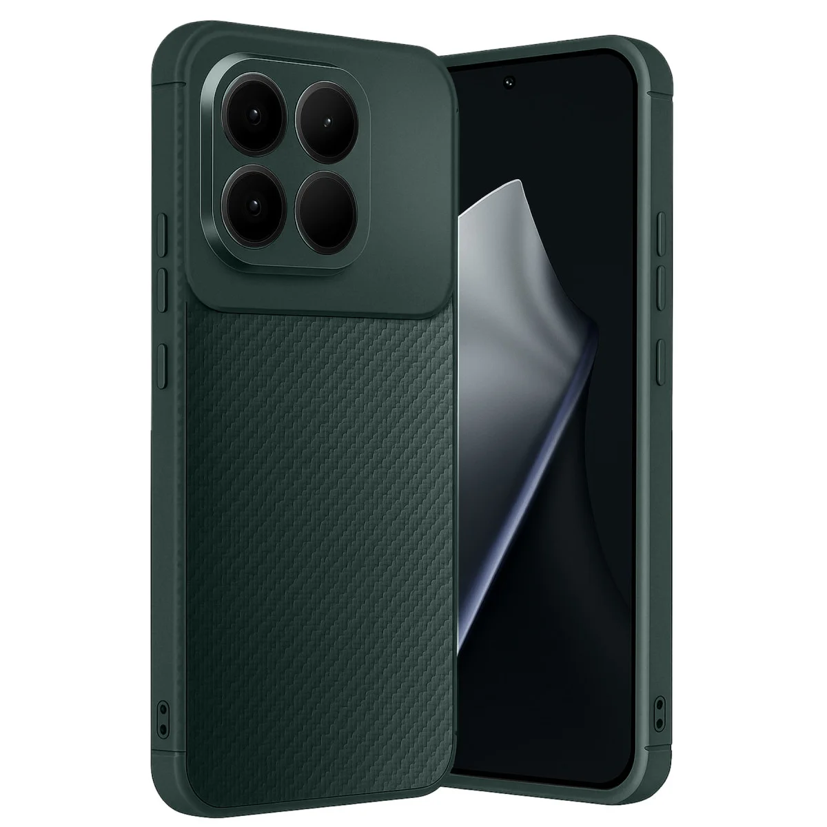 Mi 15T Auto Focus Karbon Kapak - Koyu Yeşil