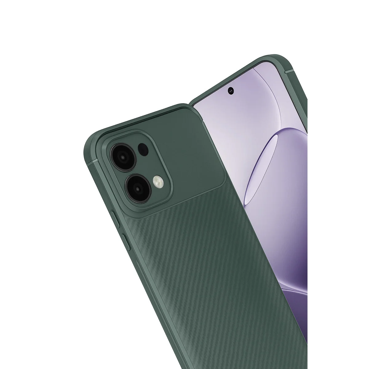 A6 Pro 4G Auto Focus Karbon Kapak - Koyu Yeşil
