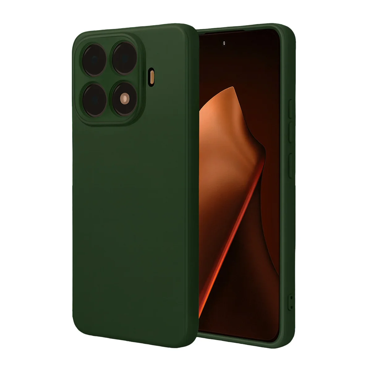 Mi 15T Pro Nano içi Kadife Silikon - Koyu Yeşil