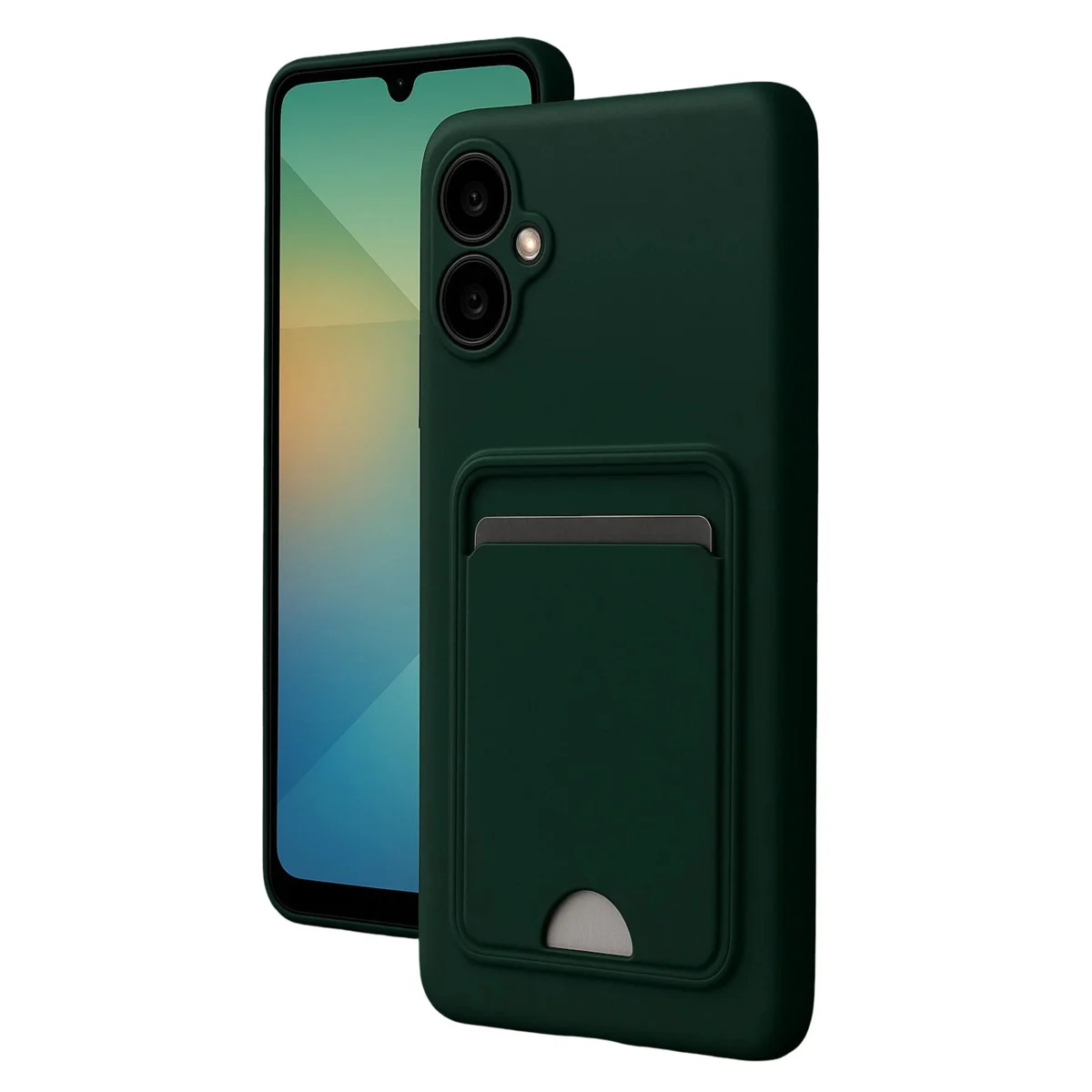 Galaxy A07 4G Kelvin Kartvizitli Silikon - Koyu Yeşil