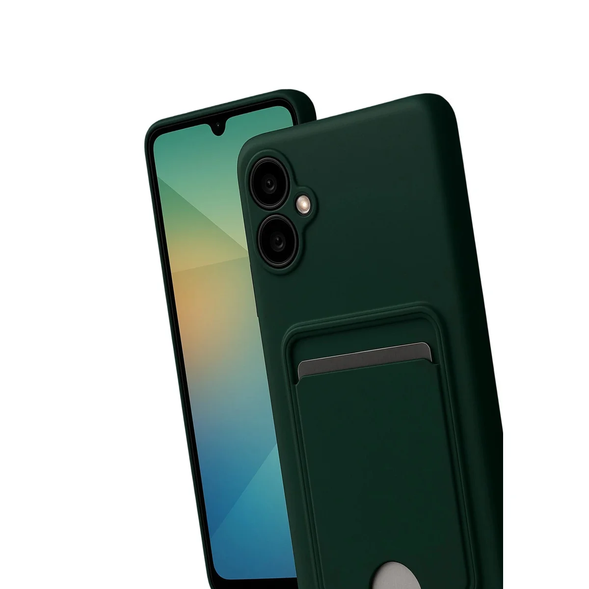 Galaxy A07 4G Kelvin Kartvizitli Silikon - Koyu Yeşil