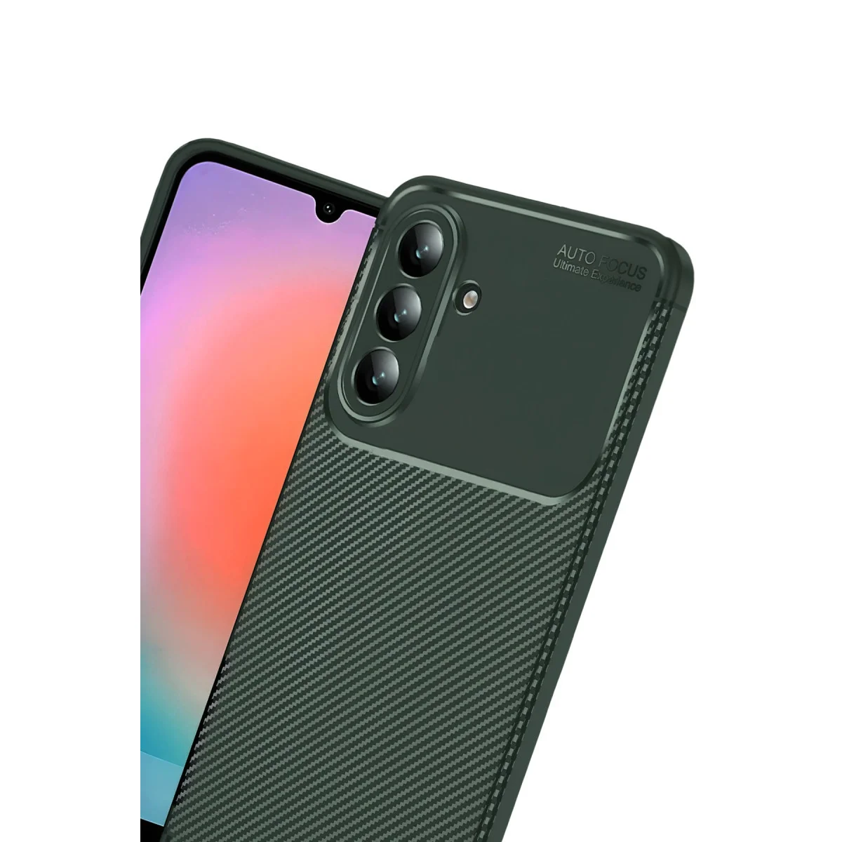 Galaxy A37 5G Auto Focus Karbon Kapak - Koyu Yeşil