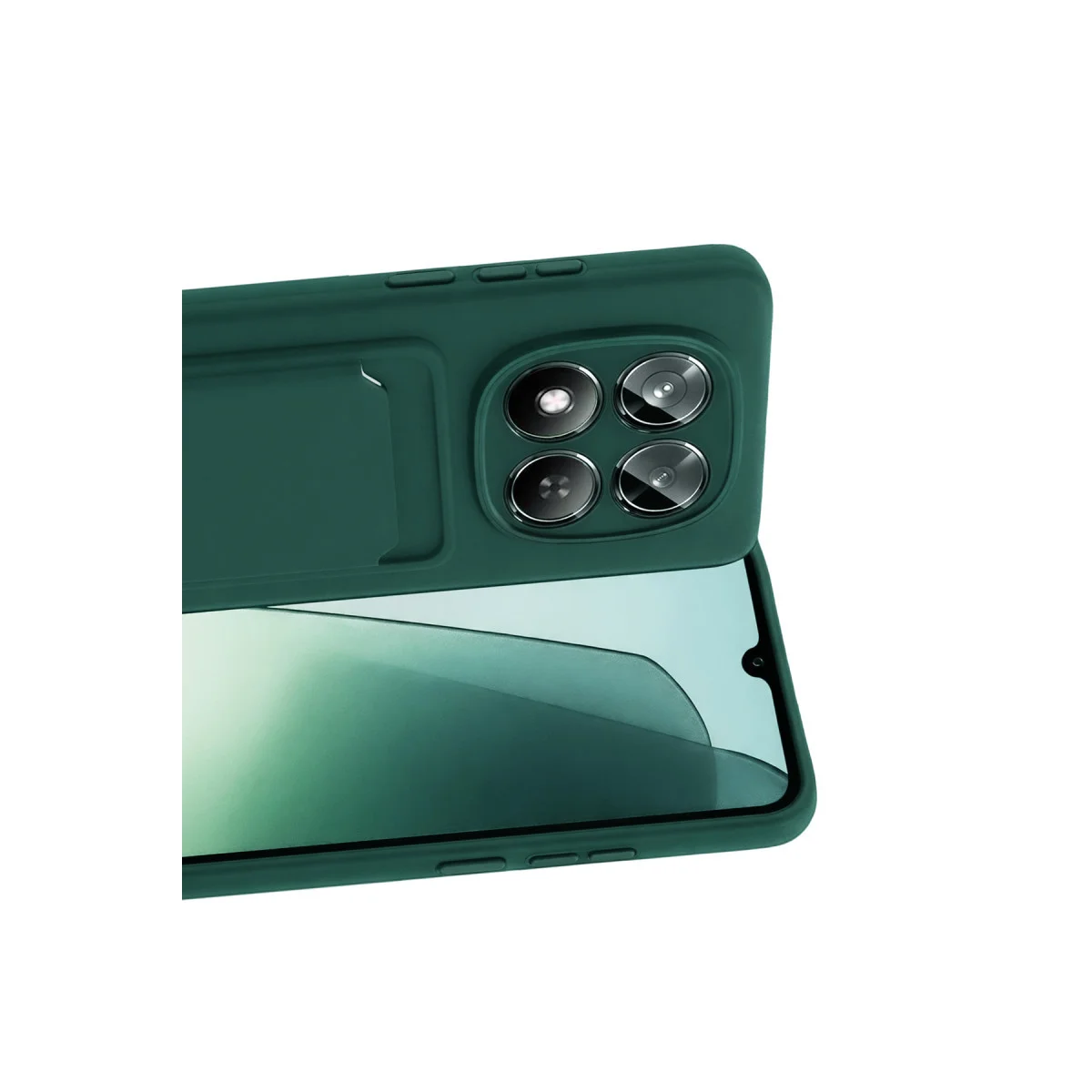 Redmi Note 15 Pro 4G Kelvin Kartvizitli Silikon - Koyu Yeşil