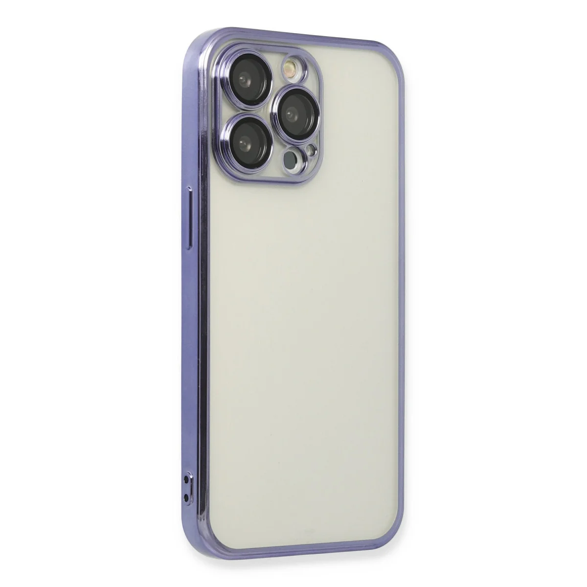 iPhone 13 Pro Kılıf Razer Lensli Silikon - Mor