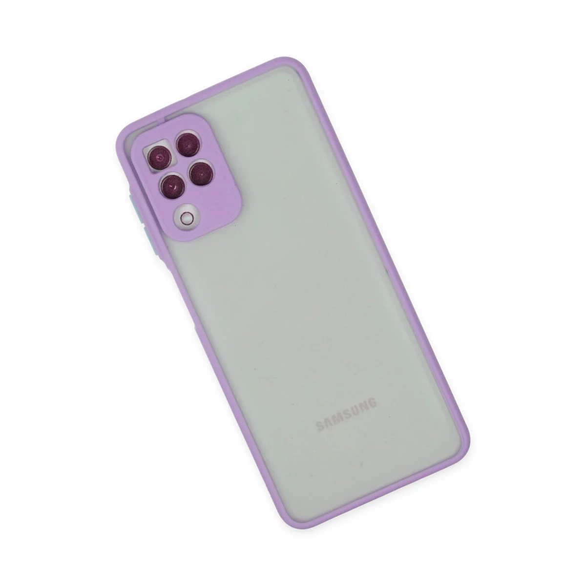 Galaxy A22 Kılıf Montreal Silikon Kapak - Mor