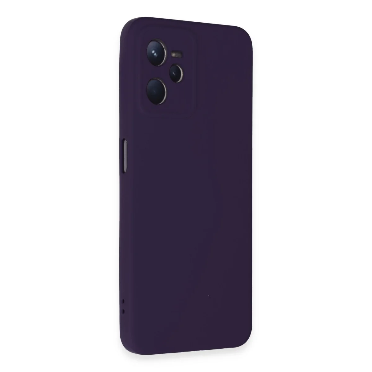 Realme C35 Kılıf Nano içi Kadife Silikon - Mor