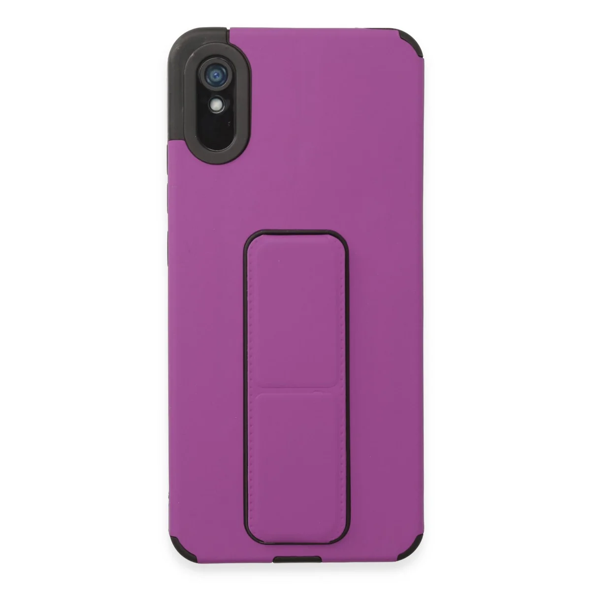 Redmi 9A Kılıf Mega Standlı Silikon - Mor