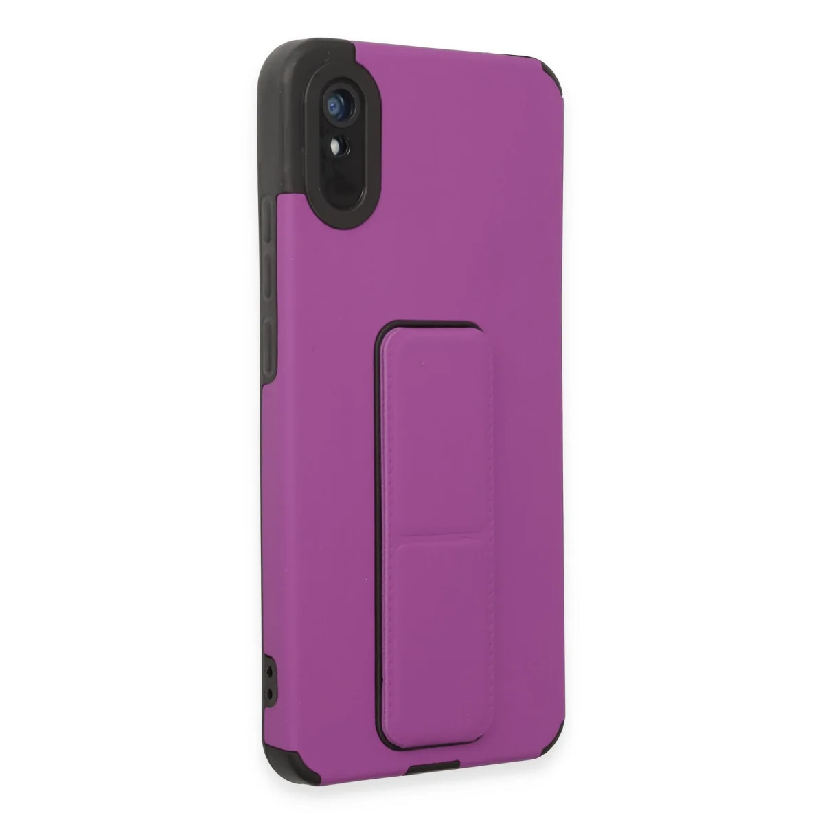 Redmi 9A Kılıf Mega Standlı Silikon - Mor