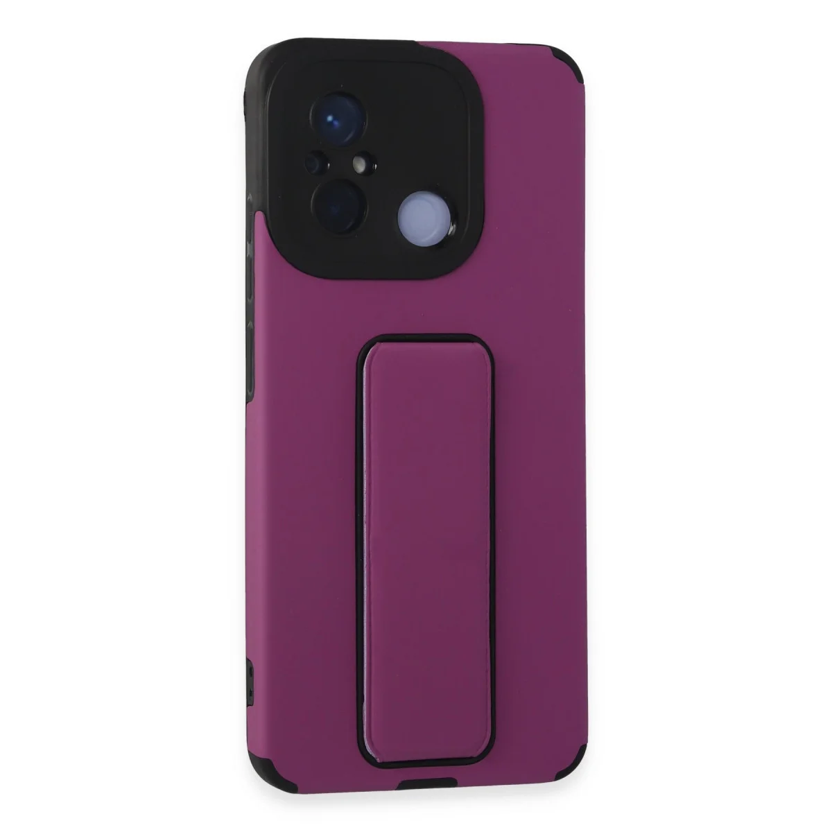 Redmi 12C Kılıf Mega Standlı Silikon - Mor