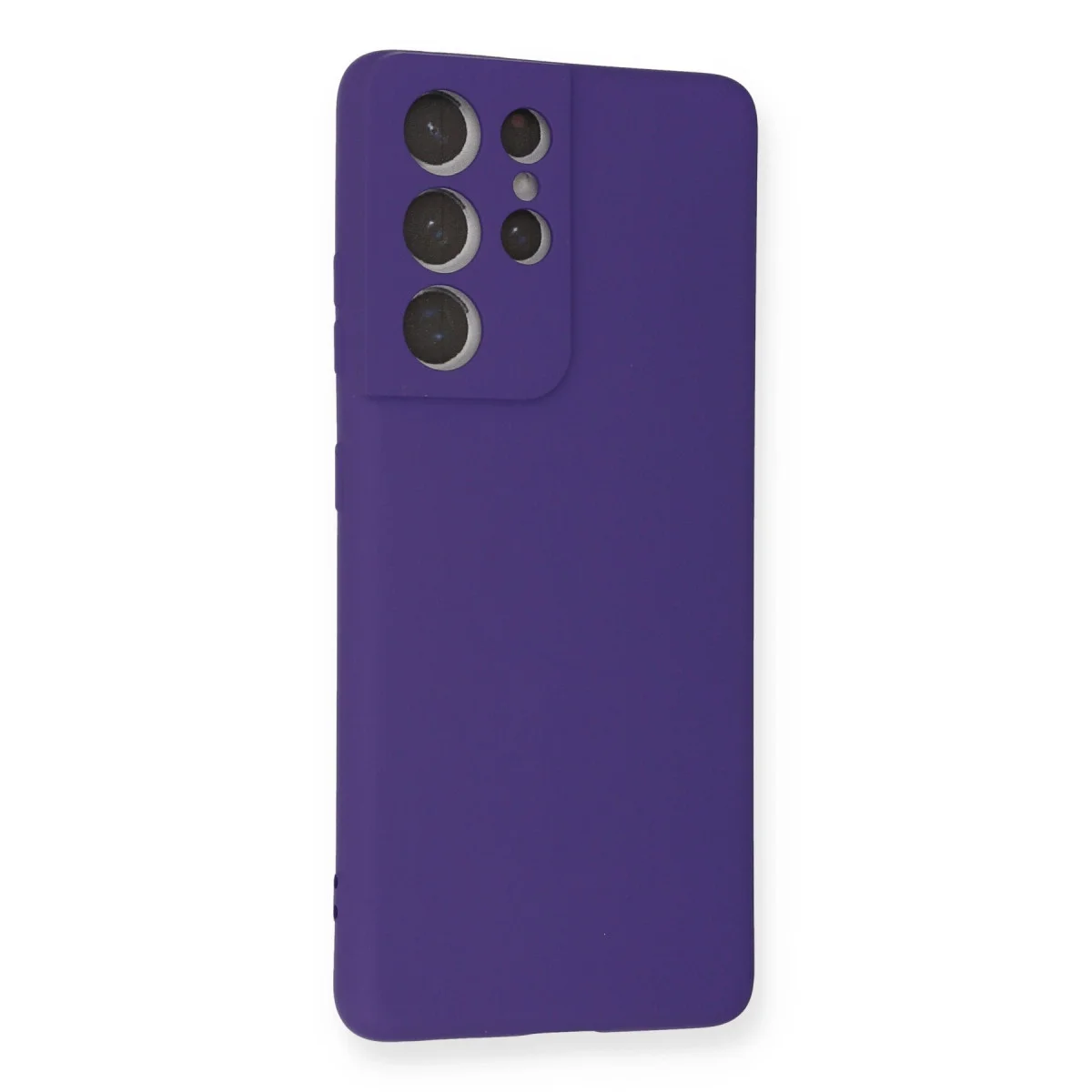Galaxy S21 Ultra Kılıf Nano içi Kadife Silikon - Mor