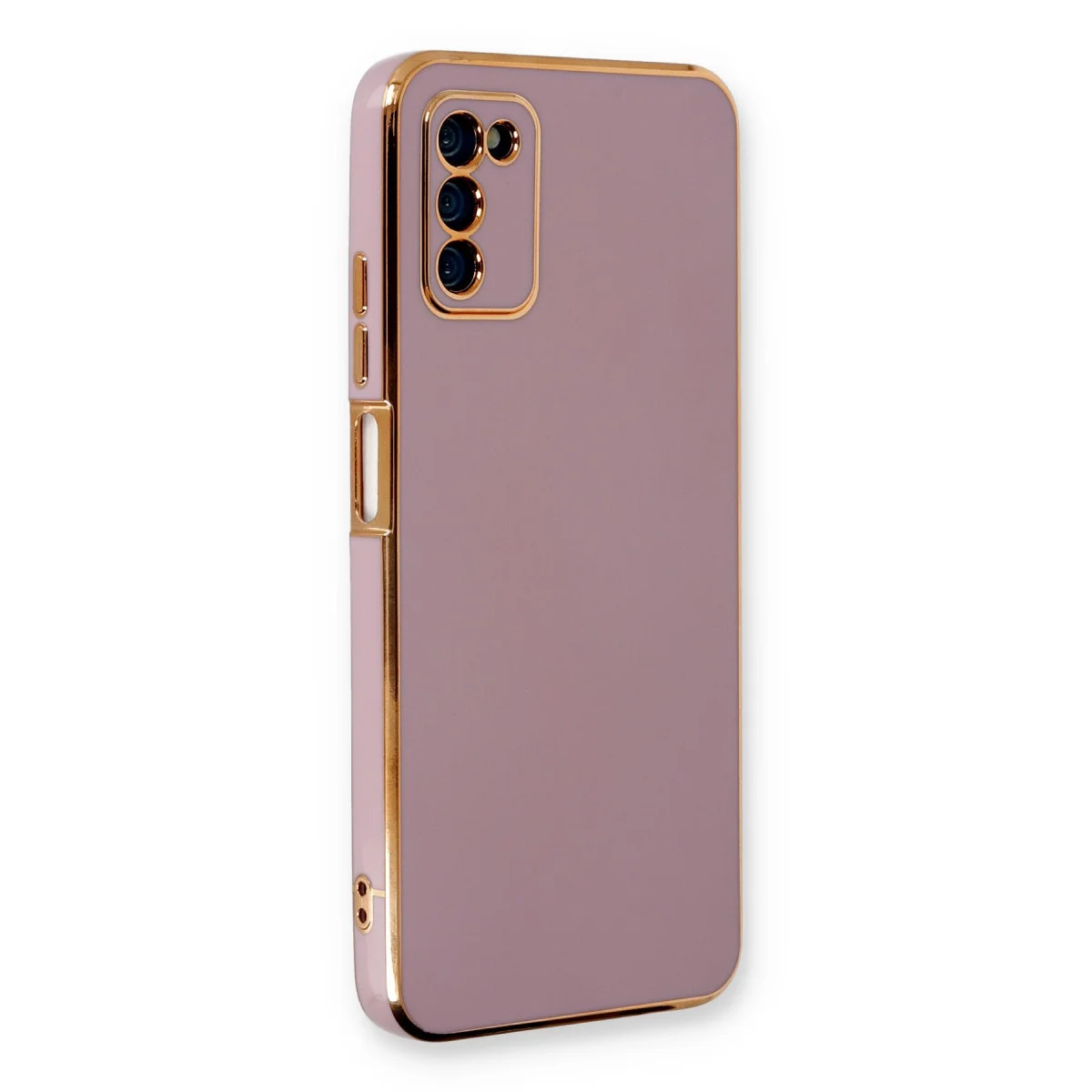 Galaxy A03S Kılıf Volet Silikon - Mor