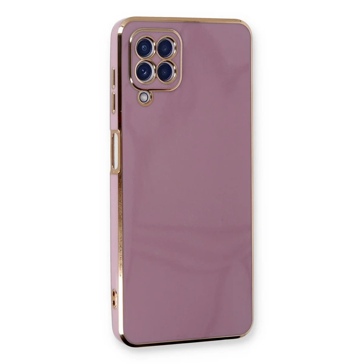 Galaxy A22 Kılıf Volet Silikon - Mor