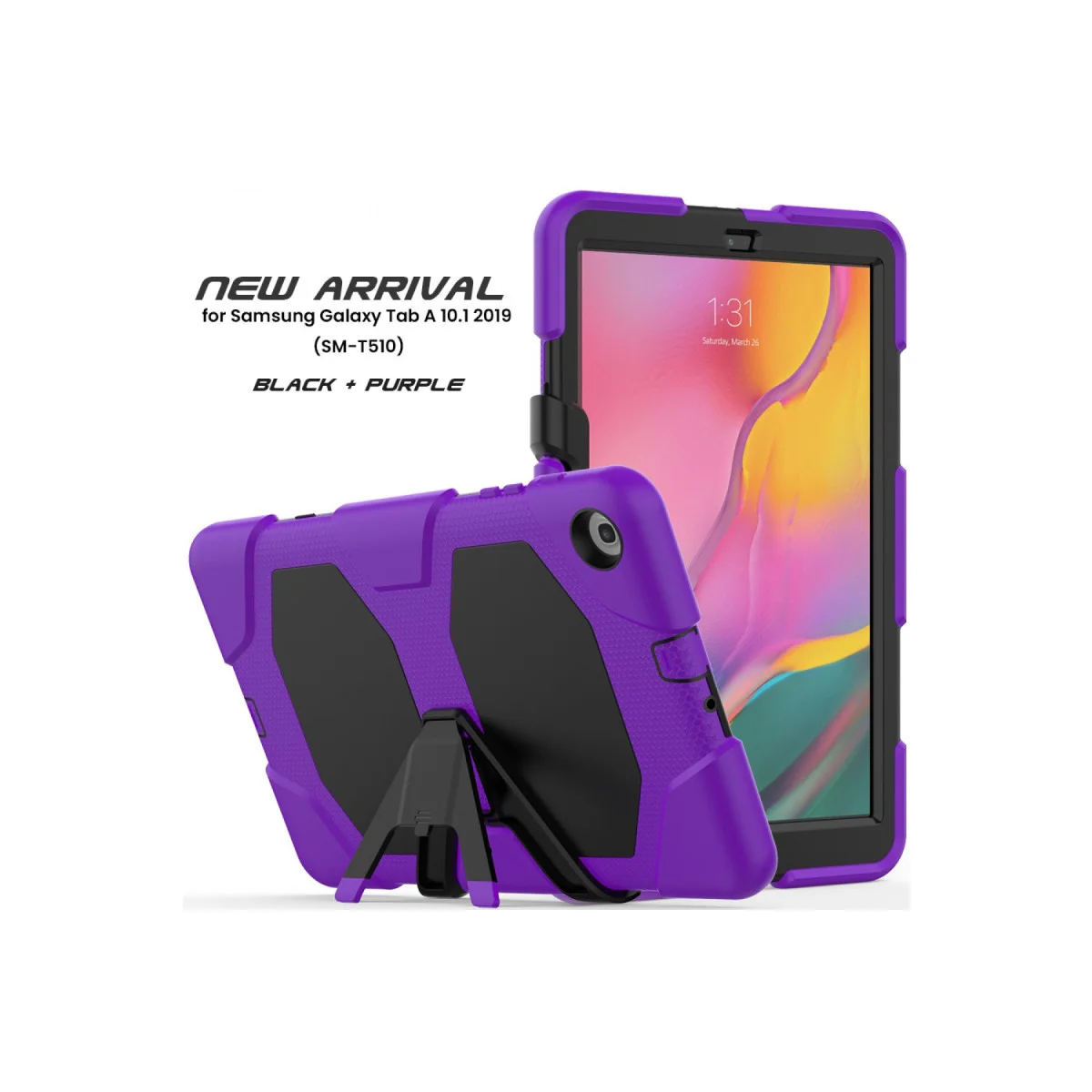 Galaxy T510 Tab A 10.1 Kılıf Griffin Tablet Kapak - Mor