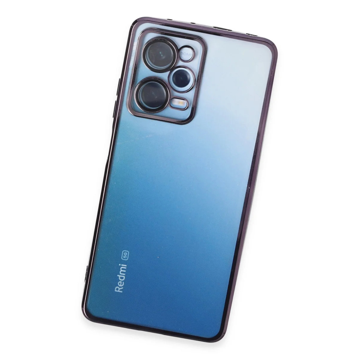 Redmi Note 12 Pro 5G Kılıf Razer Lensli Silikon - Mor