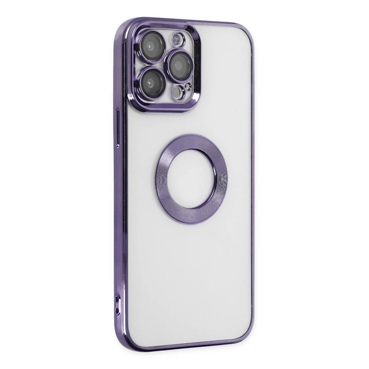 iPhone 14 Pro Max Kılıf Slot Silikon - Mor