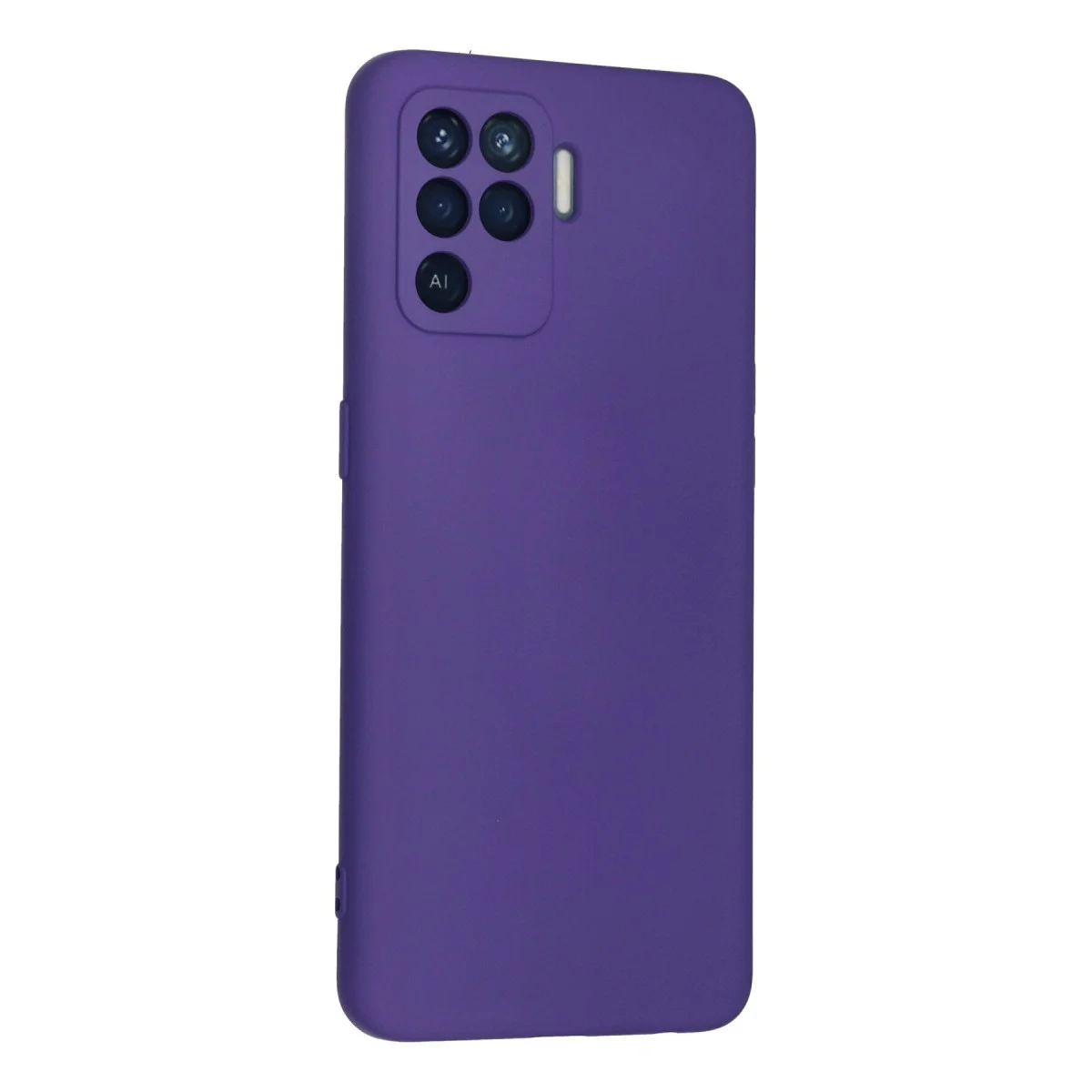 Reno 5 Lite Kılıf Nano içi Kadife Silikon - Mor