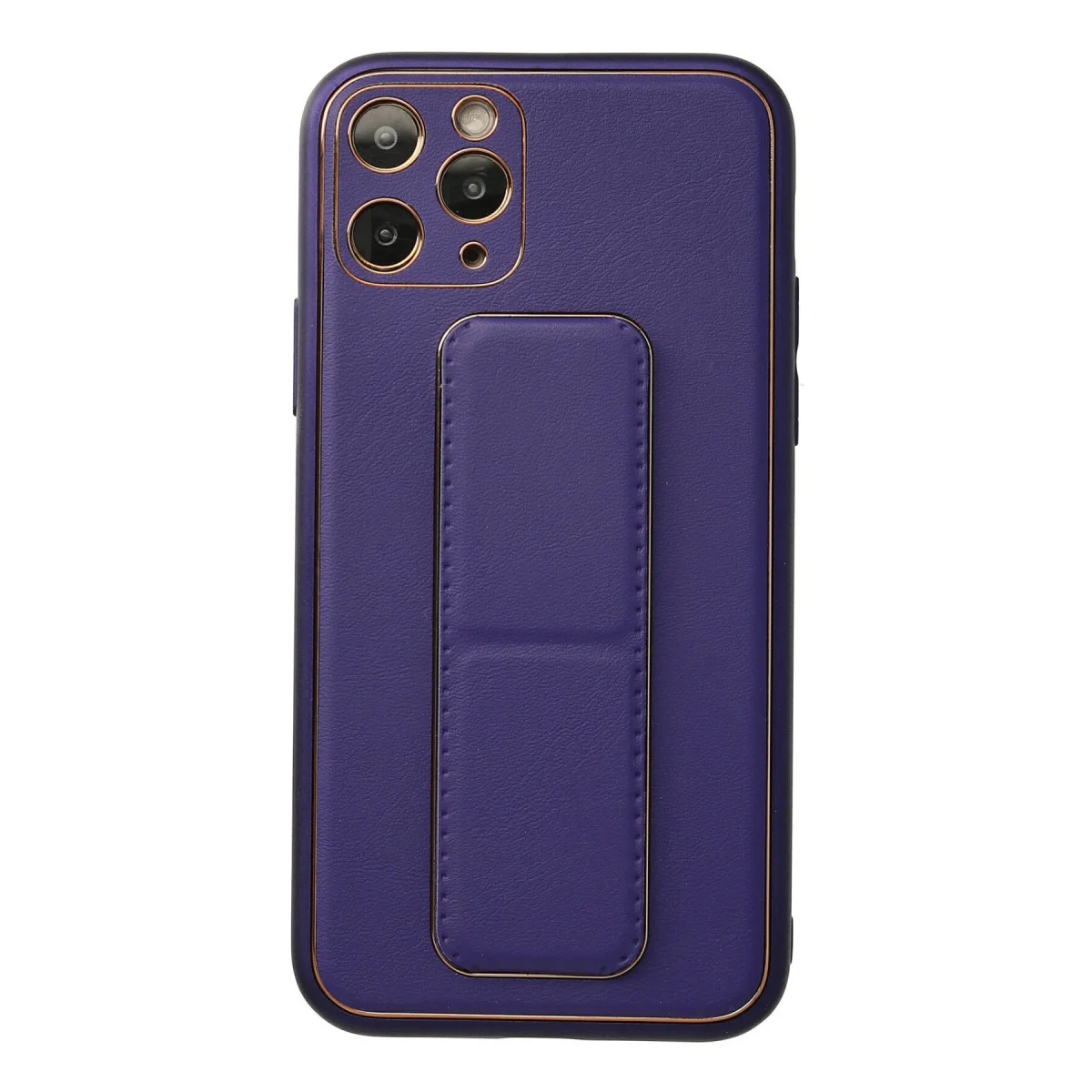 iPhone 11 Pro Kılıf Coco Deri Standlı Kapak - Mor