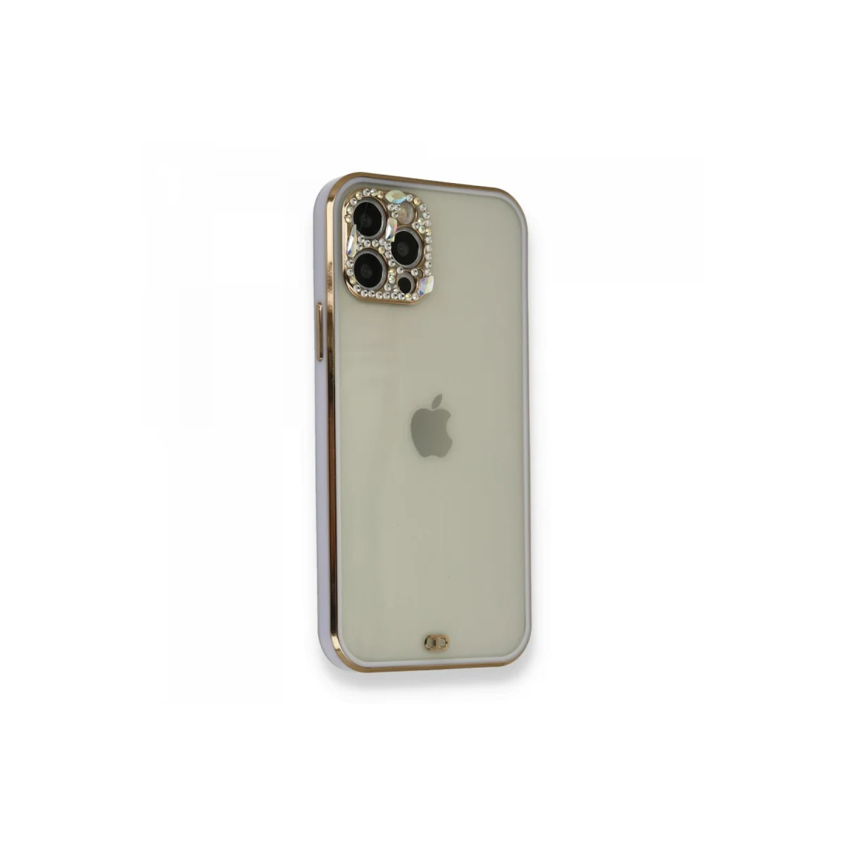 iPhone 12 Pro Kılıf Liva Taşlı Silikon - Mor