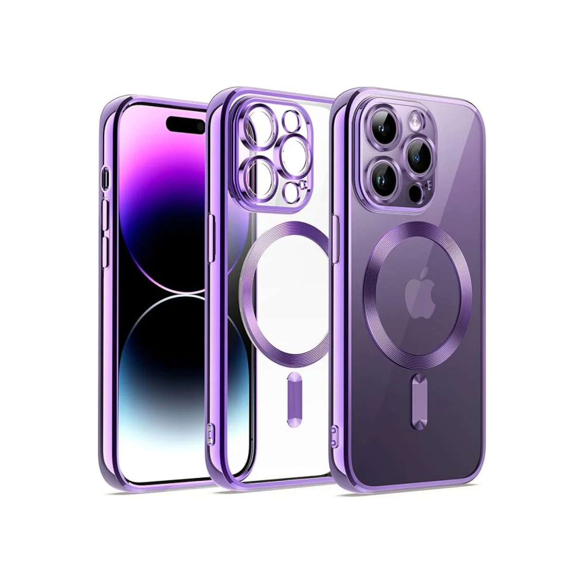 iPhone 12 Pro Kılıf Kross Magneticsafe Kapak - Mor