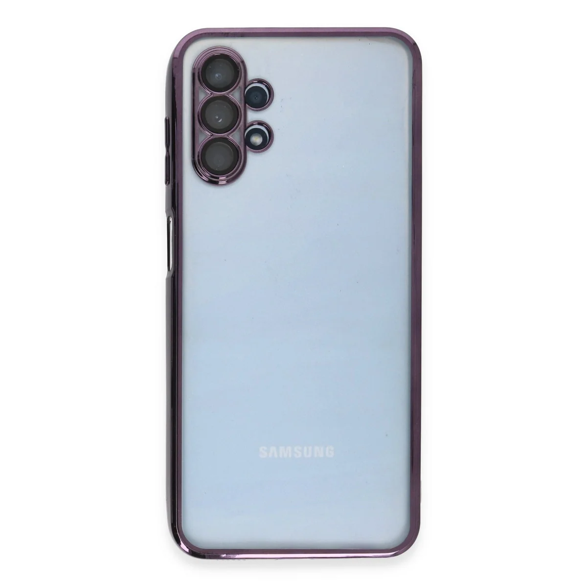 Galaxy A13 4G Kılıf Razer Lensli Silikon - Mor