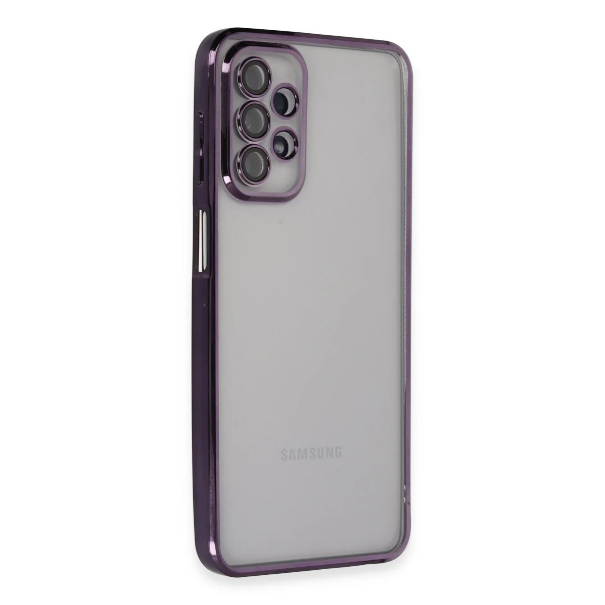 Galaxy A23 4G Kılıf Razer Lensli Silikon - Mor