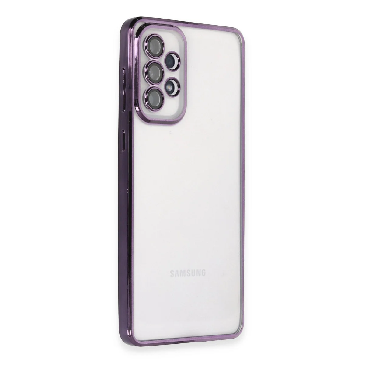 Galaxy A53 5G Kılıf Razer Lensli Silikon - Mor