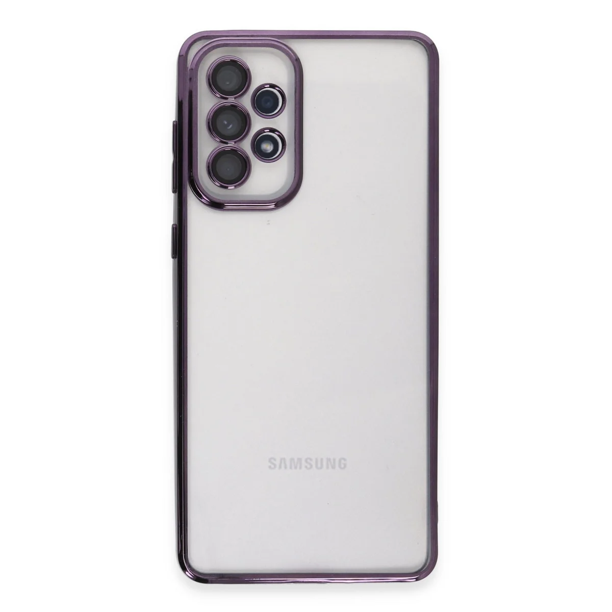 Galaxy A73 5G Kılıf Razer Lensli Silikon - Mor