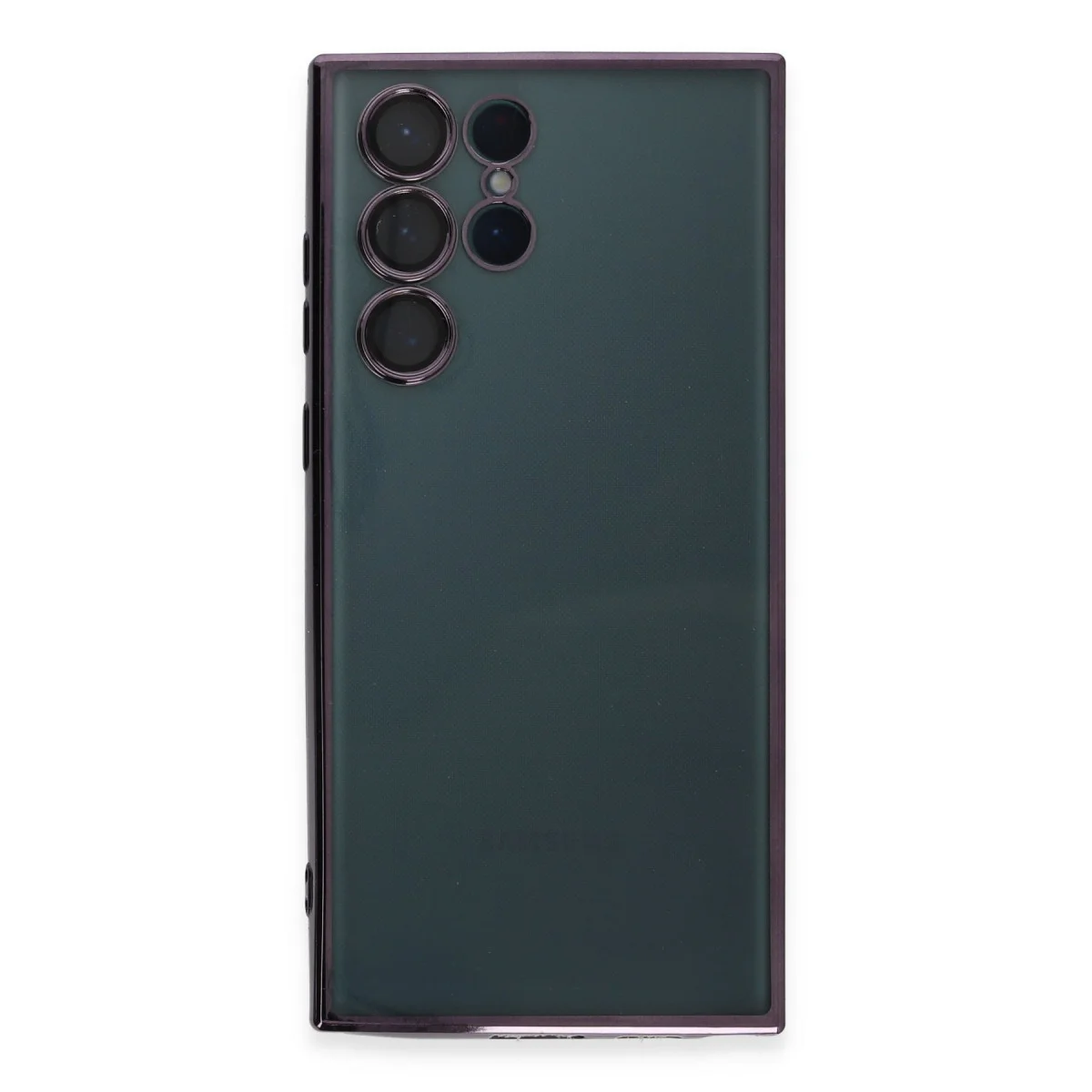 Galaxy S22 Ultra Kılıf Razer Lensli Silikon - Mor