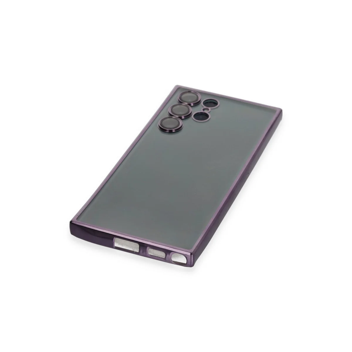 Galaxy S22 Ultra Kılıf Razer Lensli Silikon - Mor