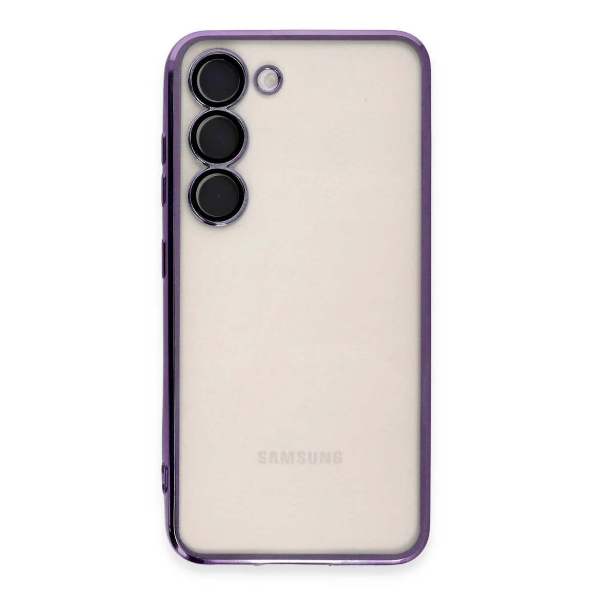 Galaxy S23 Kılıf Razer Lensli Silikon - Mor