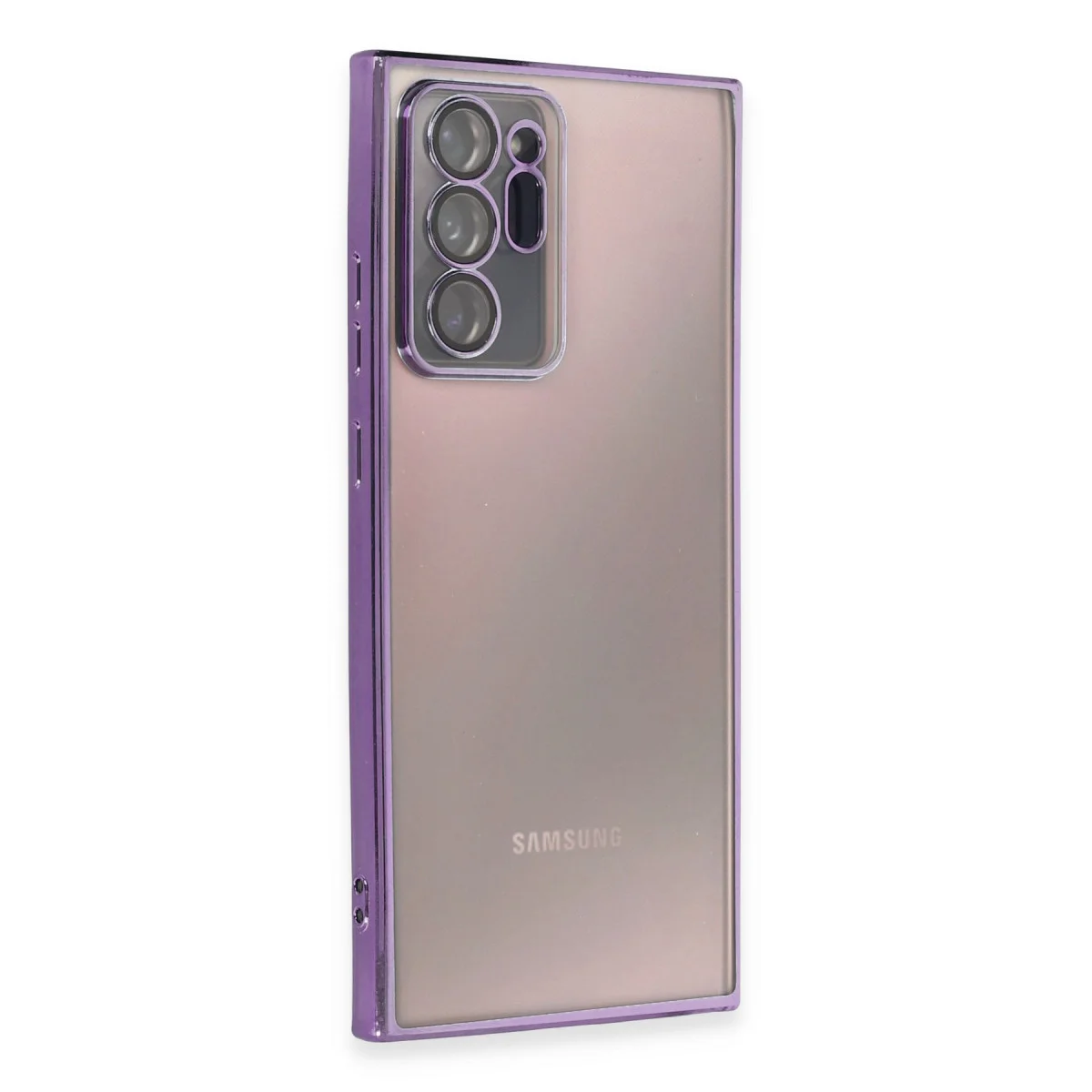 Galaxy Note 20 Ultra Kılıf Razer Lensli Silikon - Mor