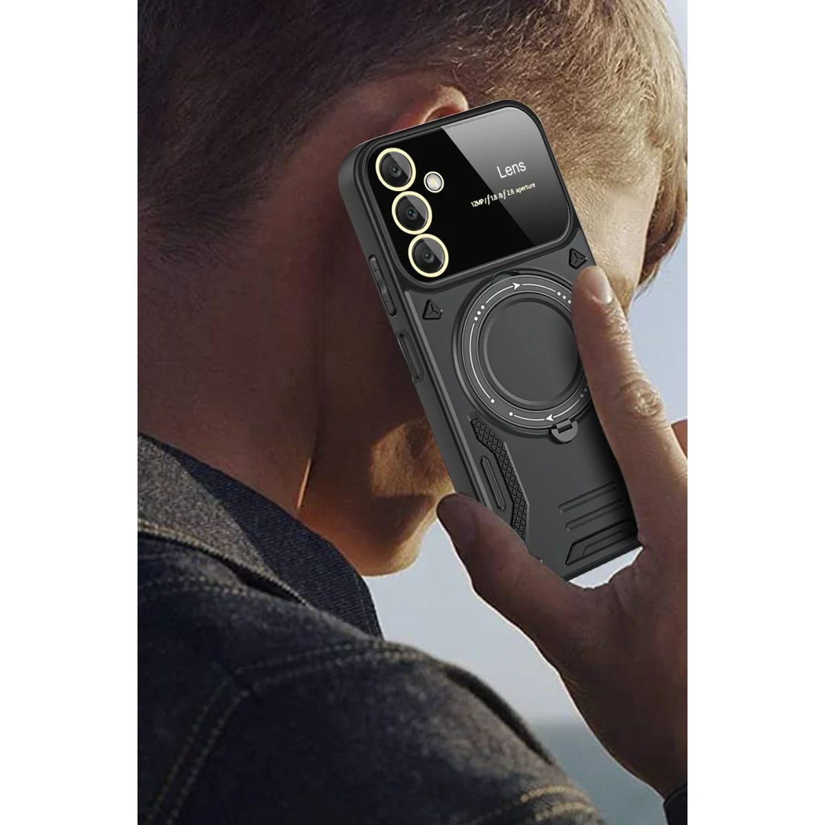 Galaxy A54 5G Kılıf Joy Lens Standlı Kapak - Mor