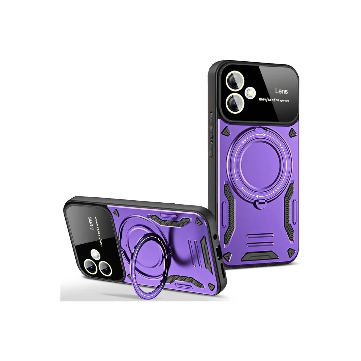 Galaxy A06 Kılıf Joy Lens Standlı Kapak - Mor