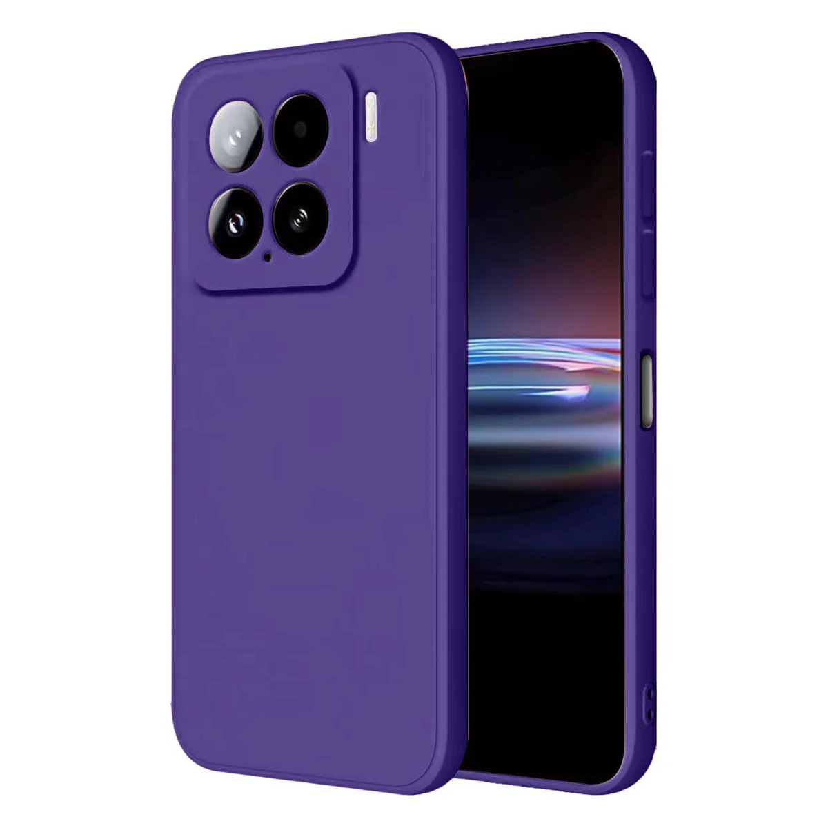 Mi 15 Kılıf Nano içi Kadife Silikon - Mor