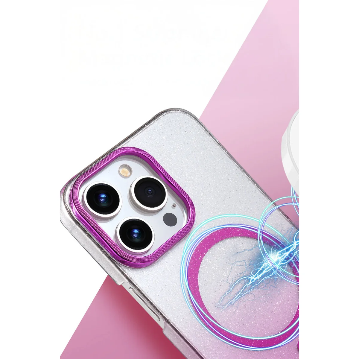 iPhone 14 Pro Max Glossy Magsafe Kapak - Mor