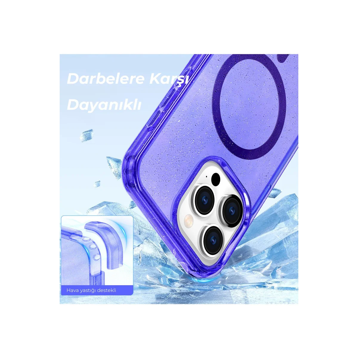 iPhone 14 Pro Max Kılıf Star Magsafe Kapak - Pembe