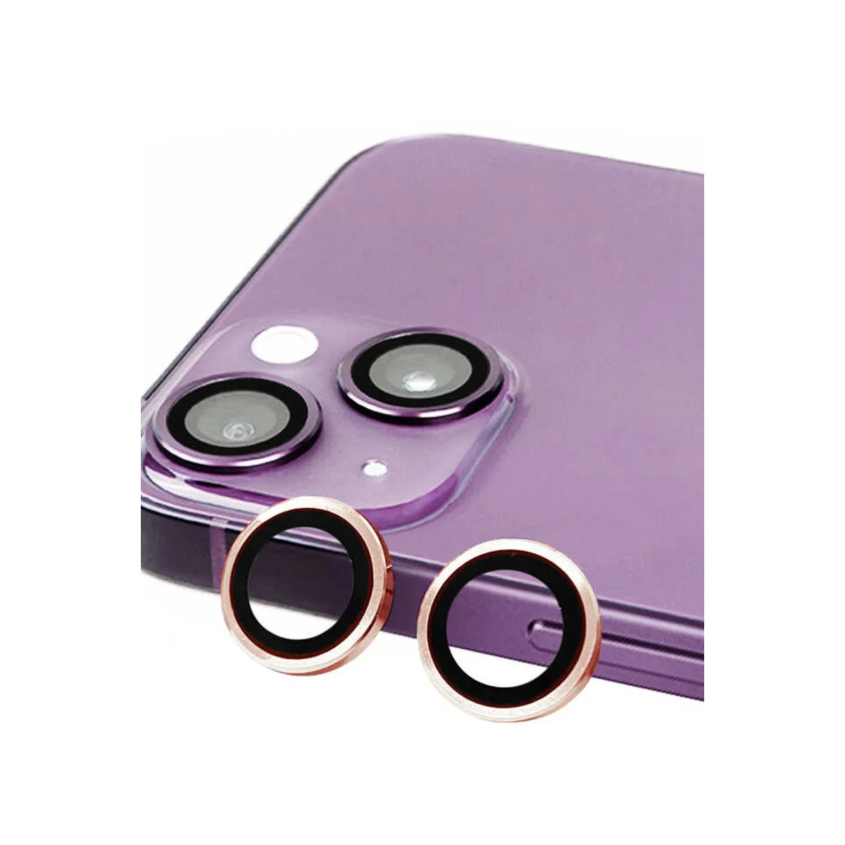 iPhone 13 Raze Metal Kamera Lens - Pembe