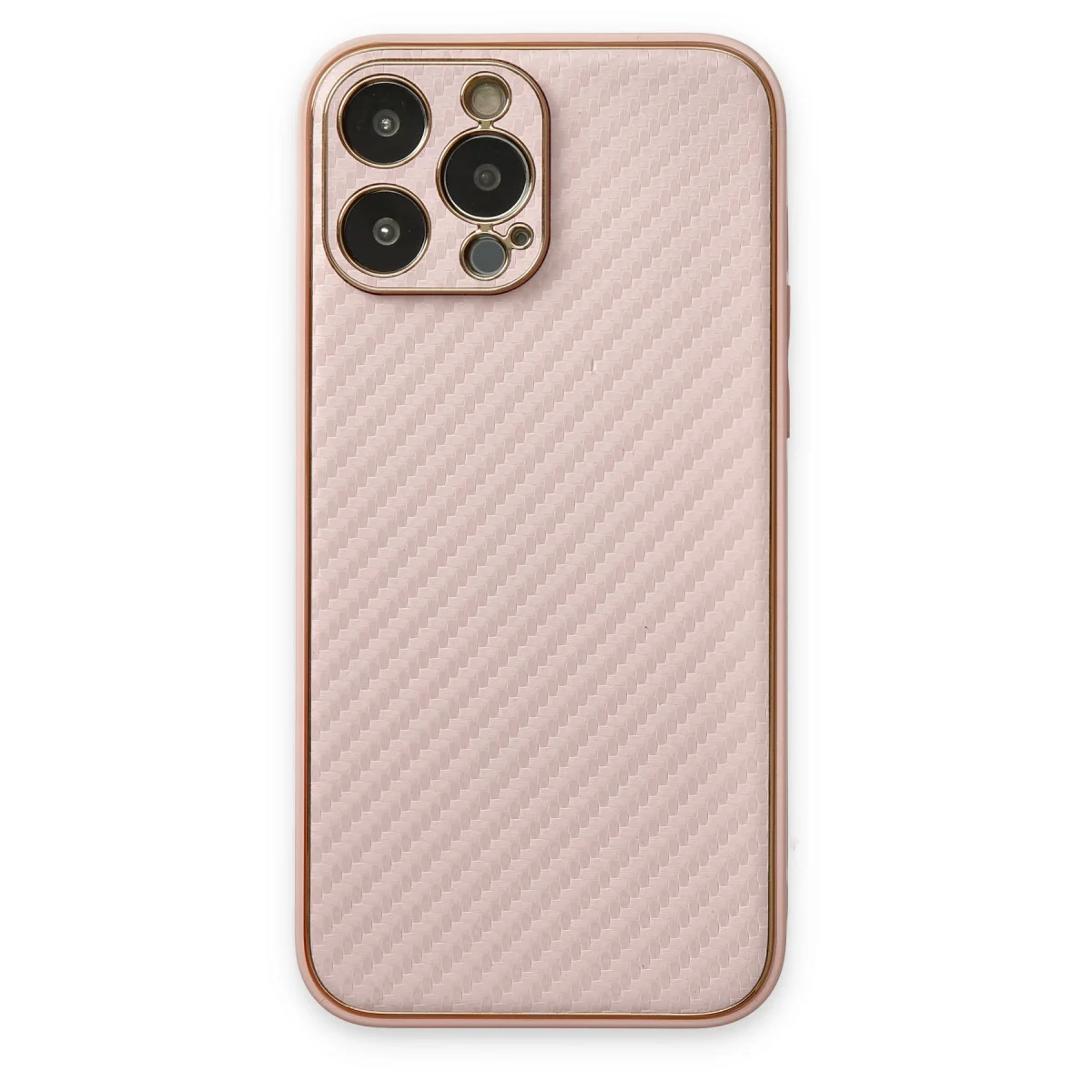 iPhone 13 Pro Kılıf Coco Karbon Silikon - Pembe