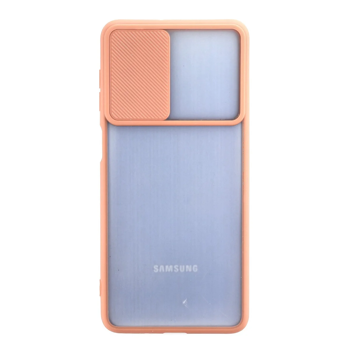Galaxy M52 5G Kılıf Palm Buzlu Kamera Sürgülü Silikon - Pembe