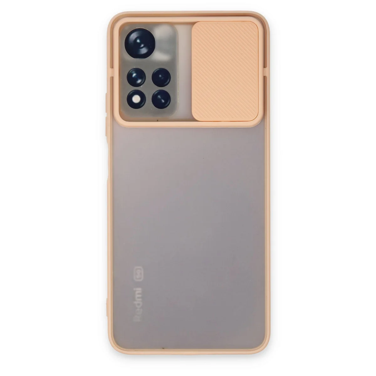 Redmi Note 11 Pro Plus 5G Kılıf Palm Buzlu Kamera Sürgülü Silikon - Pembe