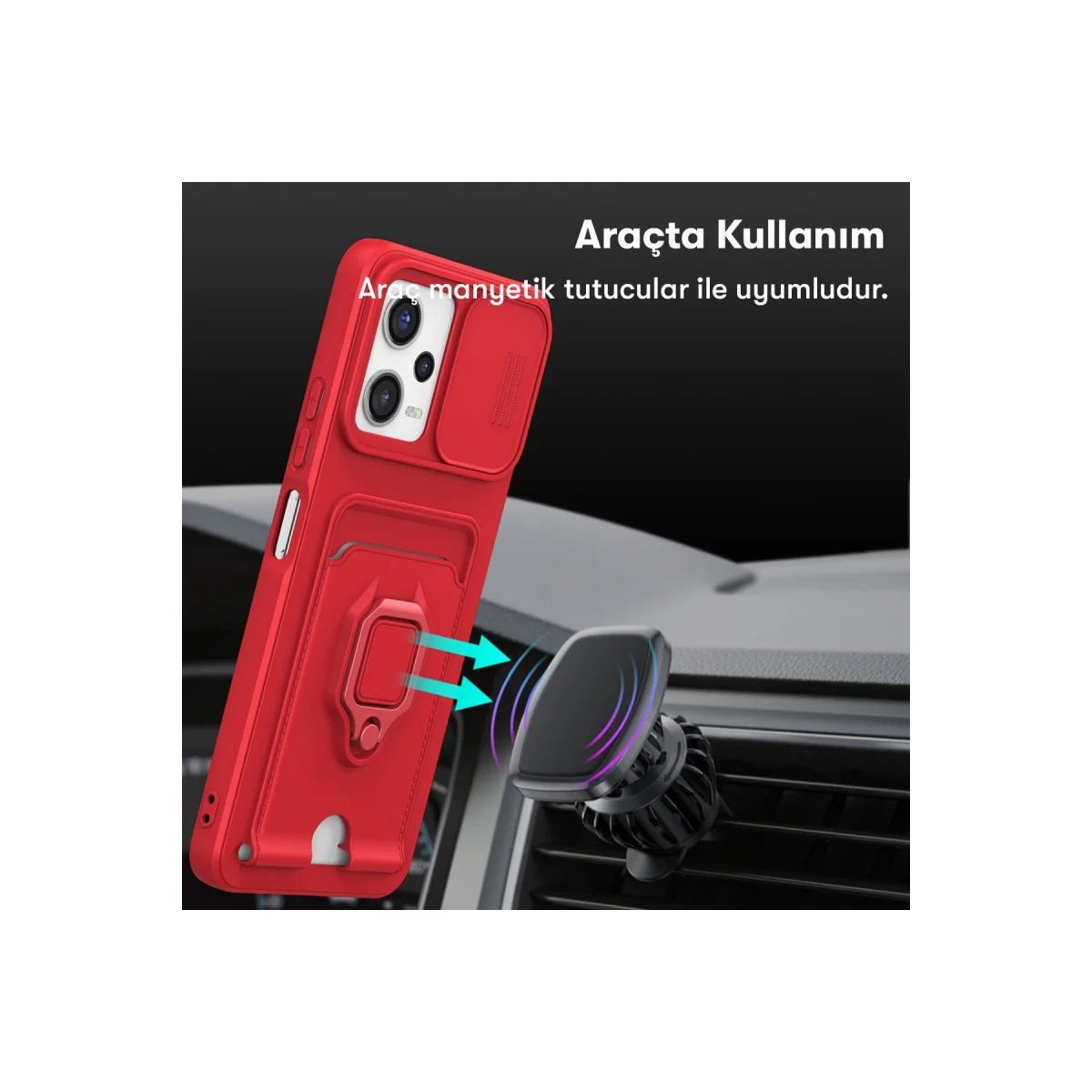 Poco X5 5G Kılıf Zuma Kartvizitli Yüzüklü Silikon - Pembe