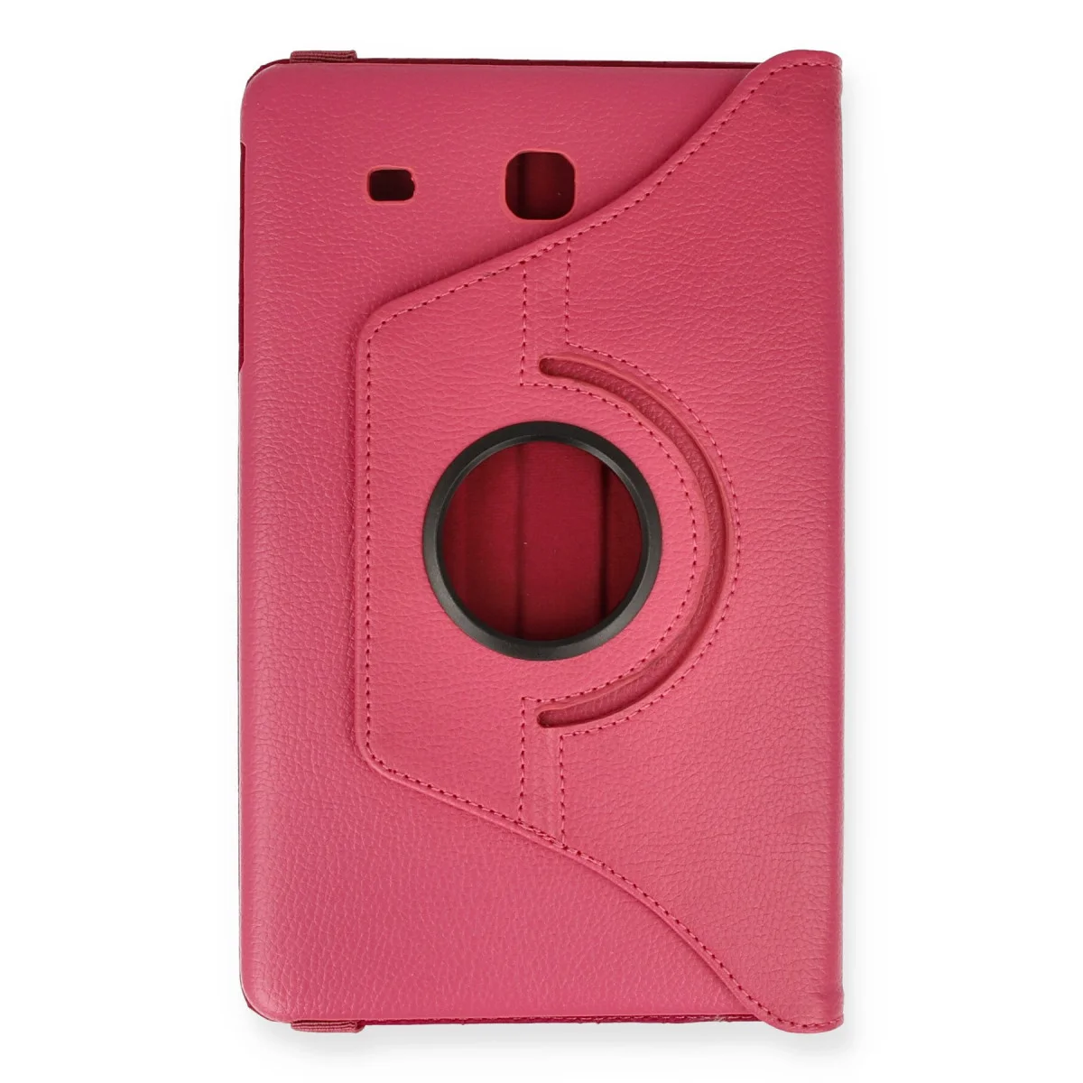 Galaxy T560 Tab E 9.7 Kılıf 360 Tablet Deri Kılıf - Pembe