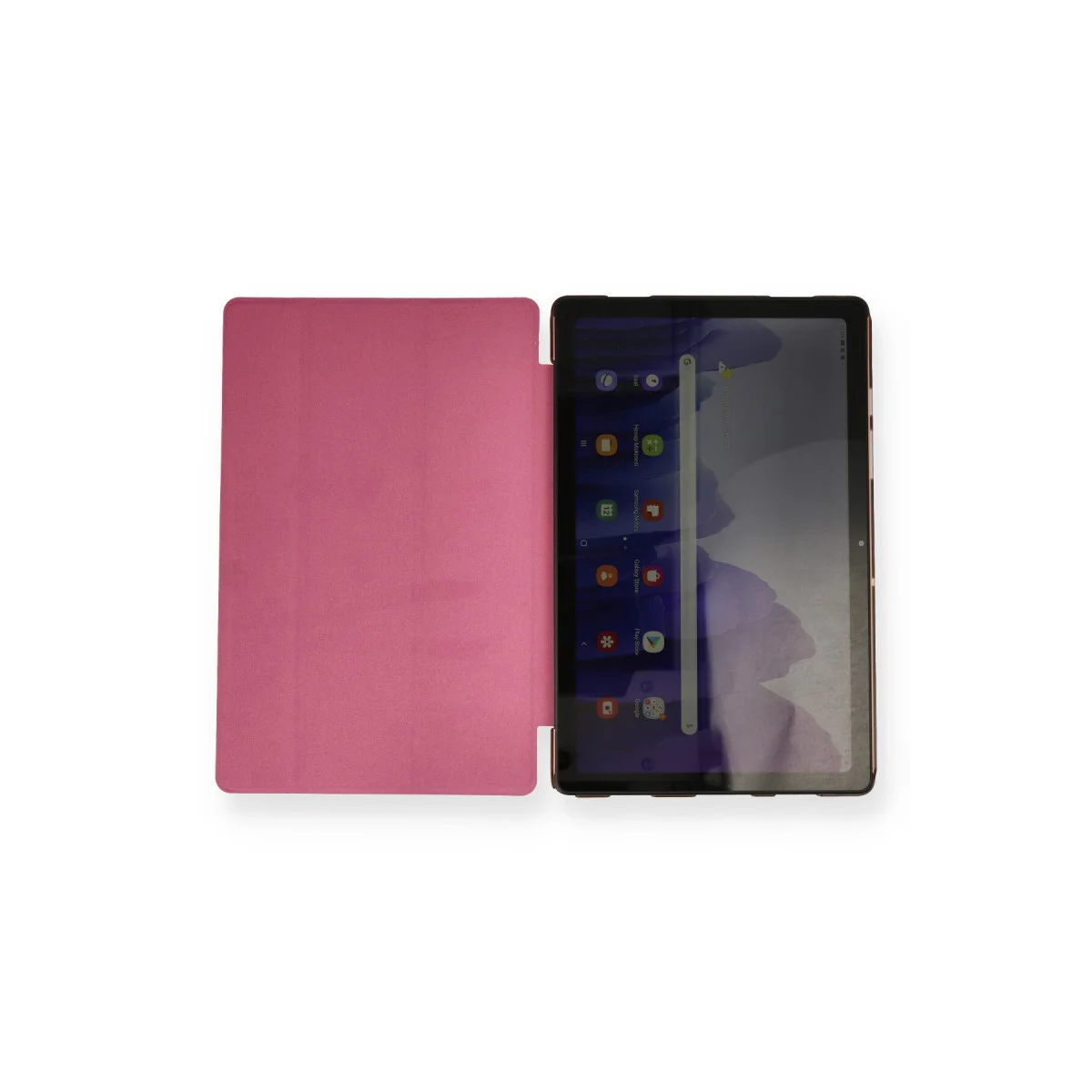 Galaxy T970 Tab S7 Plus 12.4 Kılıf Tablet Smart Kılıf - Pembe