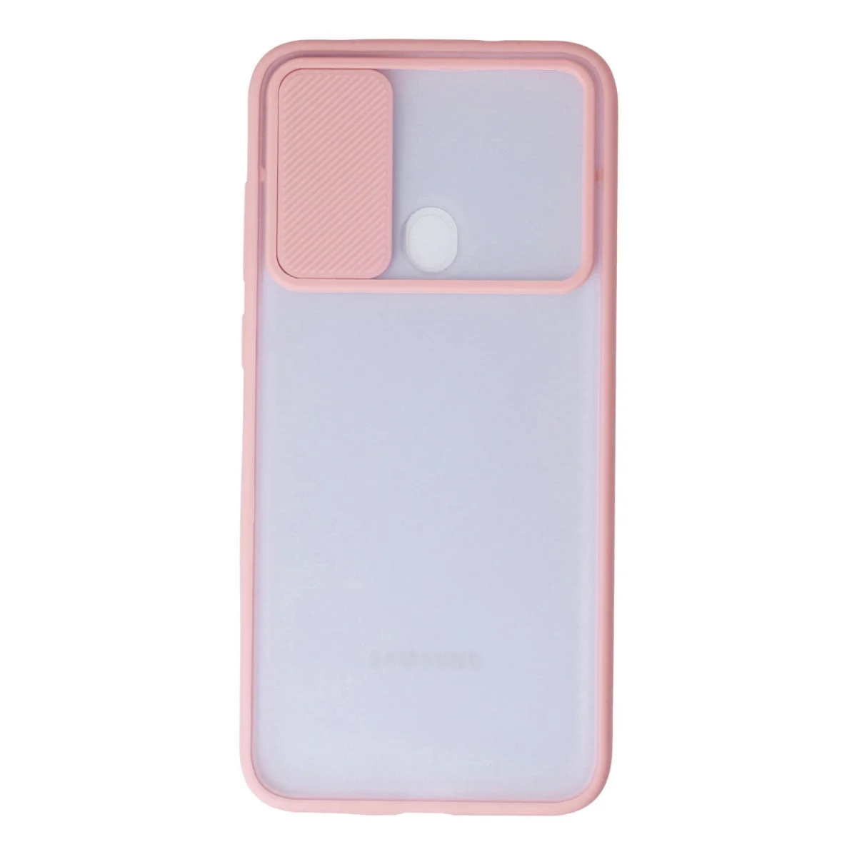 Galaxy A11 Kılıf Palm Buzlu Kamera Sürgülü Silikon - Pembe