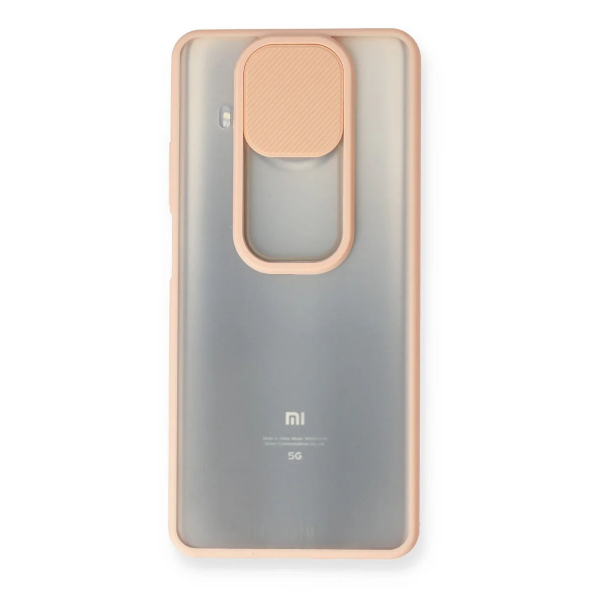Mi 10T Lite Kılıf Palm Buzlu Kamera Sürgülü Silikon - Pembe