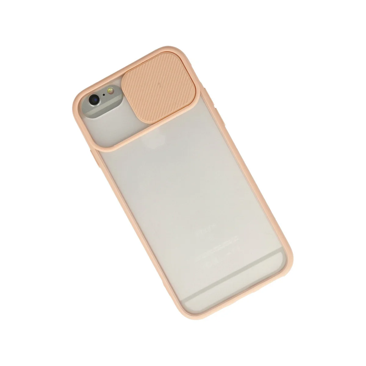 iPhone 6 Kılıf Palm Buzlu Kamera Sürgülü Silikon - Pembe