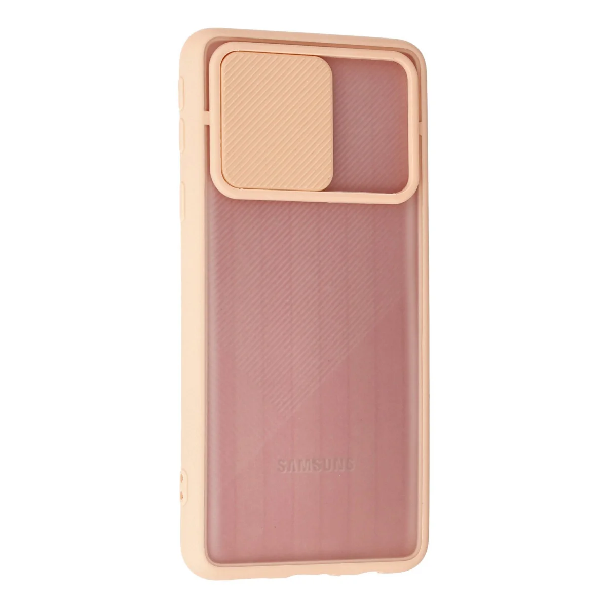 Galaxy A01 Core Kılıf Palm Buzlu Kamera Sürgülü Silikon - Pembe