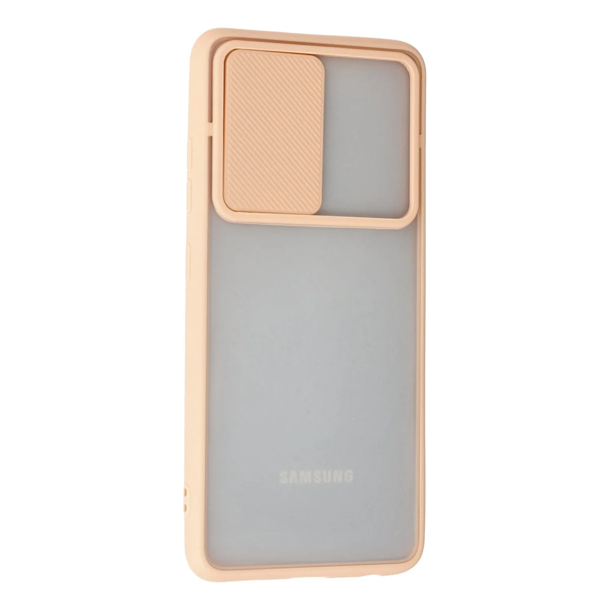 Galaxy A52 Kılıf Palm Buzlu Kamera Sürgülü Silikon - Pembe